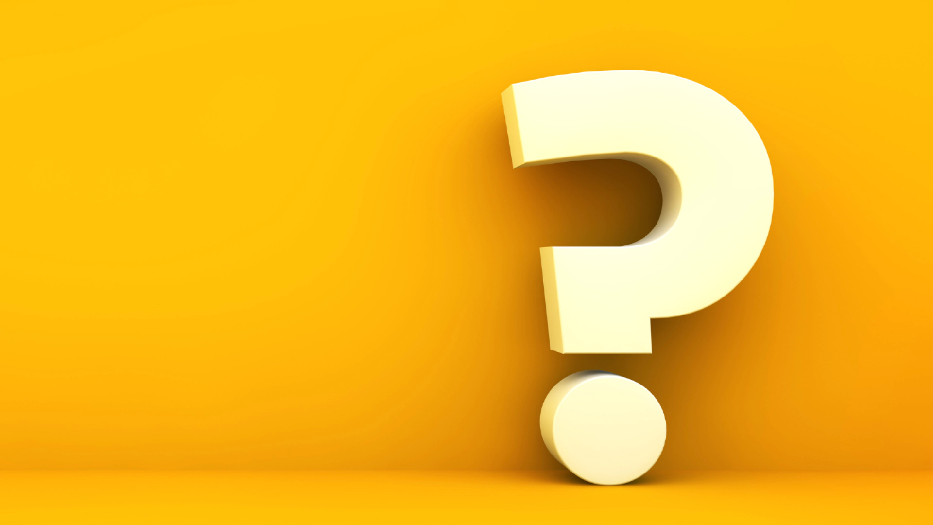question mark on a yellow background